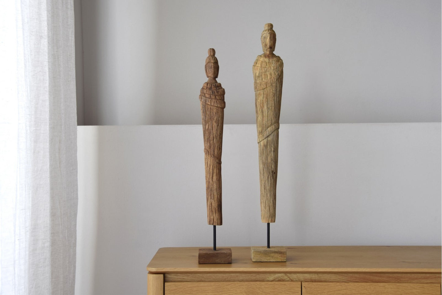 Escultura madera 75 * 11 cms