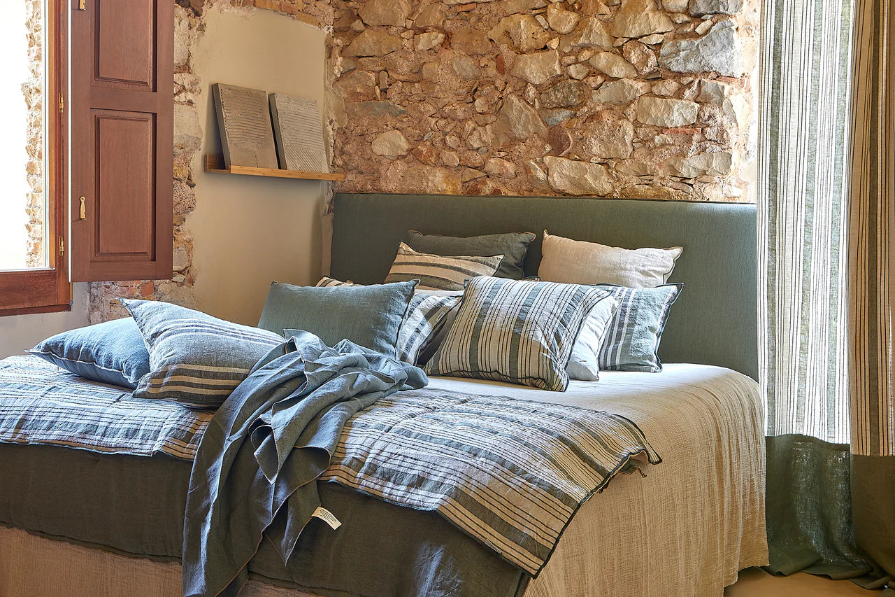 Cojin azul beige mix