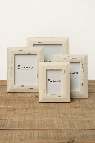 Marco madera blanco antiguo