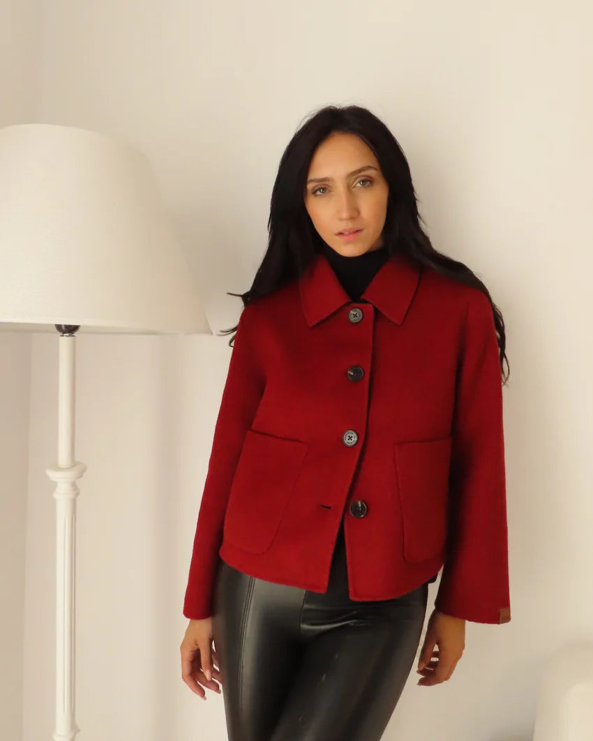 Chaqueta recta reversible