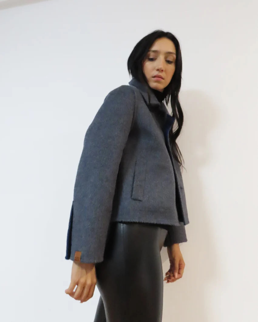 Chaqueta recta reversible