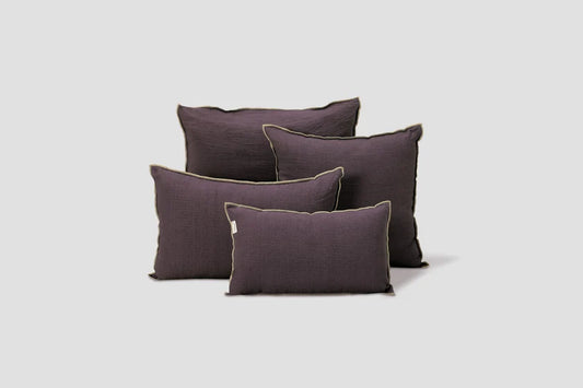 Cojin lino marron