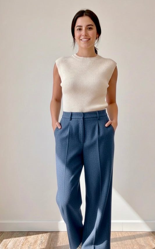 Pantalón denim azul